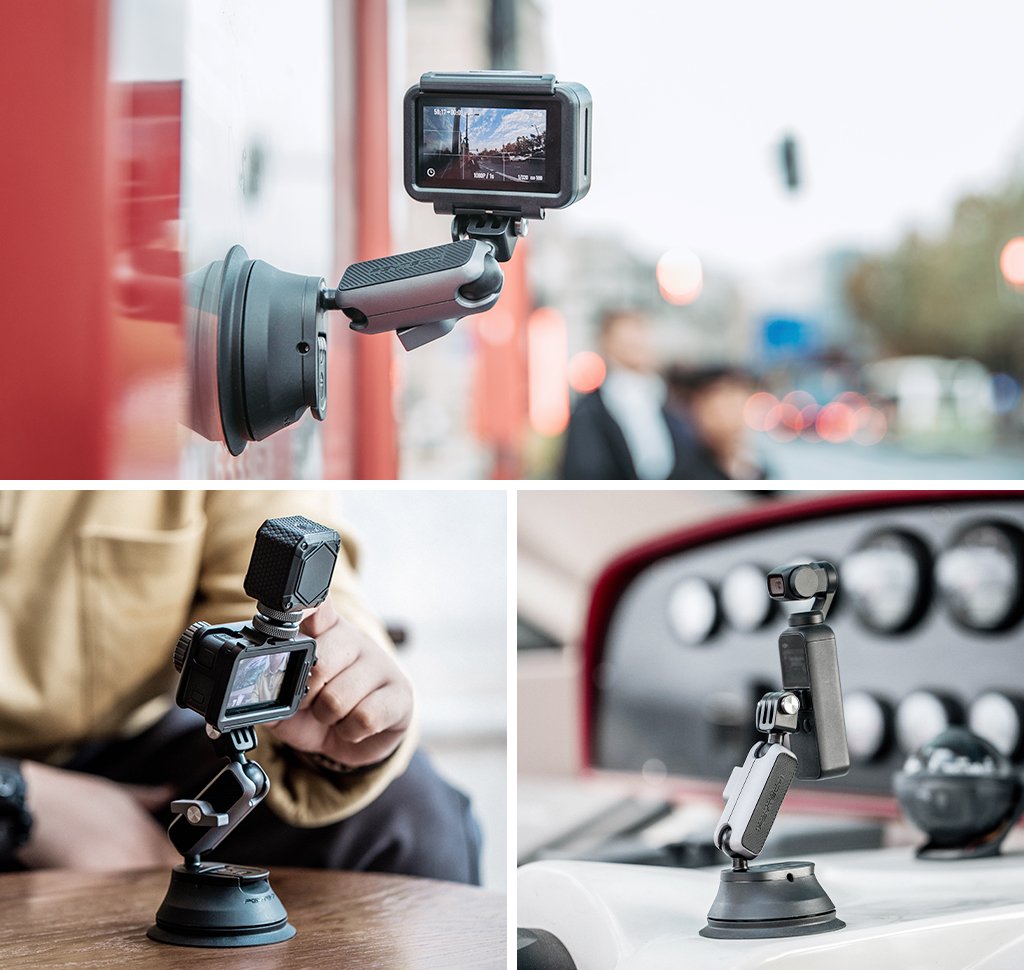 Suction cup mount PGYTECH for sports cameras